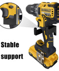 Heavy Duty Power Tool Organizer Gear Set With Pegboard Wall Rack For Cordless Drills Saws And Grinders Stainless Steel Two Prong Hook System Space Saving Storage For Garage Shed Workshop And Home showing a drill on hook