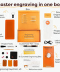 Customizer Special Edition Engraving Kit DIY Starter Set With Engraving Pen And Bits And Materials for Beginners included items overview.