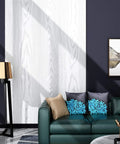Living room with White Wood Peel and Stick Wallpaper Roll 15.8 x 394 Inches for cabinets, countertops, desks, and dining tables.
