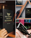 Book Safe Dictionary Diversion With Combination Lock And Fireproof Money Bag Hidden Storage for Cash and Valuables on shelves.