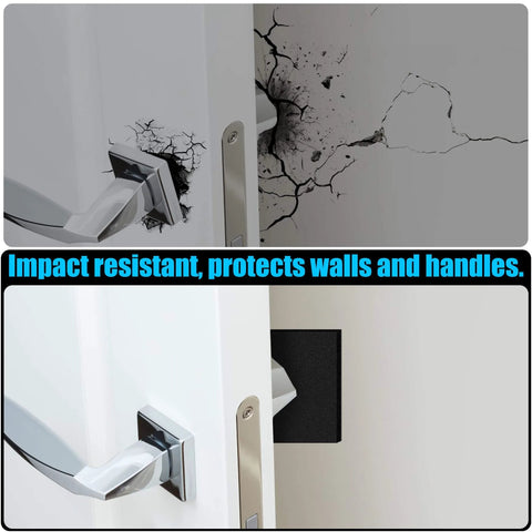 Door with handle protected by Six Pack Self Stick Adhesive Foam Padding Sheets Closed Cell Neoprene Foam Insulation Anti Vibration Pads