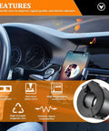 Car dashboard with music from smartphone, 15mm Black Clip On Ferrite Ring Core EMI RFI Noise Suppressor for Cables inset