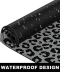 Extended Gaming Desk Mat XXL Full Coverage Mouse Pad For Huge Desks Black Leopard Print waterproof design close-up