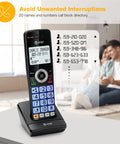 Top Shelf Five Handset Landline Phone System That Straight Up Blocks Spam Calls features caller ID and call blocking directory.