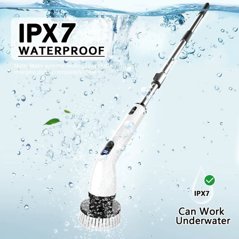 Image of Electric Spin Scrubber Cordless With Full Body IPX7 Waterproof Design underwater, showcasing waterproof feature.