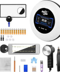 Windshield Chip Repair Kit With Intelligent Nano Glass Repair Device And Hands Free UV Curing Lamp 20 Bottles Upgraded Repair Fluid Pro Grade Quick Fix And DIY Friendly For Car Window Rock Chips And Cracks components displayed
