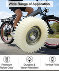 Beefy E Bike Motor Gear Set With Planetary Drive 36 Tooth Nylon Gear 38Mm Outer Diameter 12Mm Thick 8Mm Bearings next to bike