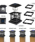 Go-To LED Post Cap Lights For Outdoor Wood Fence And Decks Fits 3.5 By 3.5 4 By 4 4.5 By 4.5 And 5 By 5 Posts With RGB Color Changing