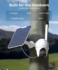 4K LTE Cellular Security Camera For Outdoor Use No WiFi Solar Powered 3G 4G Connectivity 360 Auto Tracking AI Detection