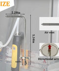 2 Pack Static Pressure Probes for HVAC Systems and Pitot Tubes, Compatible with Fieldpiece JL3KM2 SDMN5 SDMN6 ADMN2, Pull Ring Design with Strong Suction, Easy Connection, Precise Readings for Ductwork Diagnostics. HVAC probe with 2.28in arm and air vent tip