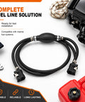 Super Cool 5/16 Inch Boat Motor Fuel Line Hose Kit With Connector Bulb Clamps Replaces Old Gas Lines For Cars Tractors And Motorcycles Easy Swap Setup black fuel hose with bulb and clamps