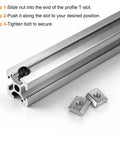 Heavy Duty M6 T Nut Screw Kit For 3030 3060 Aluminum Extrusion 100 Pieces with two T-nuts and aluminum extrusion rod