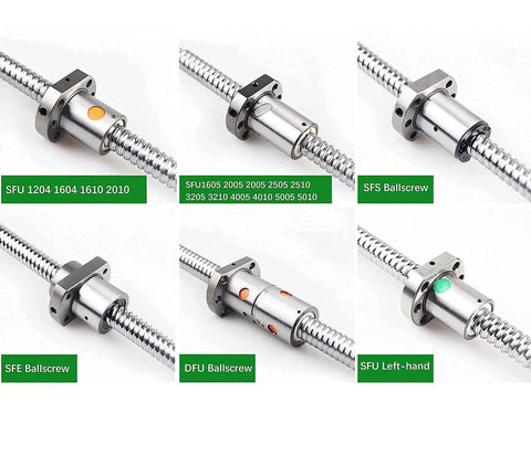 Dead Serious Precision 25Mm SFU2510 Anti Backlash Ball Screw Kit 860Mm Long with various ball screws displayed.