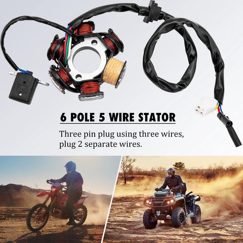 Complete Wiring Harness Kit For ATV Quad 50cc To 125cc 4 Stroke Engines with stator coil and electric start components