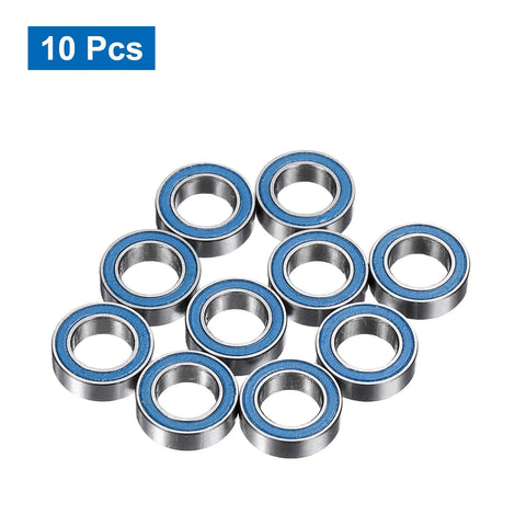 10 Pack MR106-2RS Deep Groove Ball Bearings 6x10x3mm Double Rubber Sealed Chrome Steel ABEC 5 Z4 displayed in a group