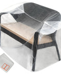 Two Pack Heavy Duty Clear Plastic Patio Bench Cover For Outdoor Furniture Waterproof And Reusable Extra Thick 4mm Cushion Protector Universal Fit For 58 By 28 By 52.5 Inch Loveseats And Cushions Weatherproof covering a loveseat