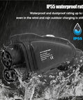 Top Notch Dc Fast Charging Adapter Quickly Plugs Ccs1 Stations Into Your Chademo Rig With Rock Solid Safety Guards in rain with IP55 rating.