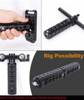 Rock Solid Cheese Mount Camera Extension Handle Grip For Pro DSLR Video Rig Setup With Full Body Threading And Reliable Arri Quarter Inch Mounts For Shoot Ready Filmmaking Support, shown in hand and multiple angles.