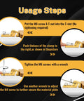 Usage instructions for Rock Solid 2 Pack Low Profile Aluminum Hold Down Clamps For CNC Router Engraving 3018 Pro Max Ultra with serrated grip.