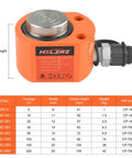 Beefy 20 Ton Hydraulic Jack With CP180 Hand Pump Porta Power Kit Tiny But Mighty Mini Hydraulic Cylinder For Machinery And Shipbuilding Ideal For Tight Spaces And Quick Lifts, orange steel body