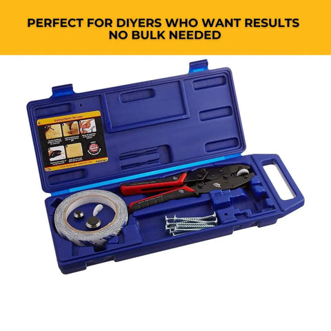 Custom Color Punch Kit Basic With Powerhead Screws, Hole Punch Tool, and accessories in a blue case