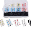 FABULETTA 400-Piece Solder Seal Wire Connectors Kit With Heat Shrink Tubing And Waterproof Butt Terminals For Auto Marine Electronics Assorted Color Coded Insulation Sleeves Making Wiring Easy, assorted connectors in storage case