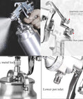 Heavy Duty Siphon Feed Spray Gun With 1.8Mm Nozzle For Straight Up Flawless Oil Based Or Latex Paint Jobs featuring metal body and adjustable knobs.