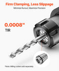 Premium 25 Piece Er32 Spring Collet Set With 1/16 To 13/16 Inch Clamping Range For high precision milling with 0.00008" TIR.