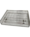 Stainless Steel Mesh Parts Washing Basket With Double Locking Lid For Secure Storage And Deep Cleaning, Rust Resistant Heavy Duty Organizer Tray