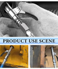 Using 12 Piece Pro Grade Workhorse Grease Gun Coupler Kit With Lock On Tips, 12 Inch Flexible Hose And 9 Nipple Nozzles.