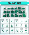 270 Piece O Ring Set For Car Air Conditioning And Plumbing, Sealing Gaskets And Rubber Washers Kit in plastic organizer with sizes
