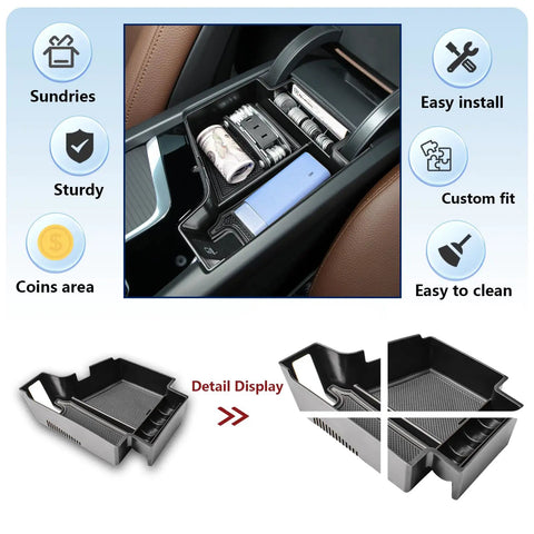 Center Console Organizer Tray For Volvo XC60 XC90 S60 S90 V60 V90 2018-2025 2021-2024 2020-2025 Armrest Insert Storage