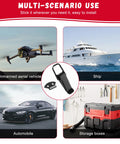 Multi-scenario use of car bumper clip hasp kit on drone, yacht, car, and storage box