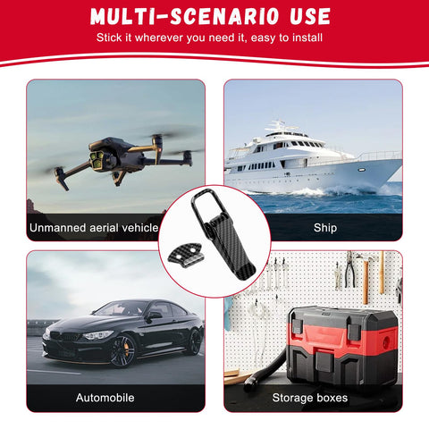 Multi-scenario use of car bumper clip hasp kit on drone, yacht, car, and storage box