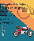 Ignition Coil And CDI Box For Honda Mini Trail Bike CT70 1969 1982 Replacement Part 30530 126 921 Includes Spark Plug