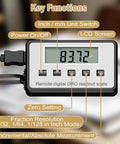 Digital LCD Linear Readout Kit For Milling Machines And Lathes, 0-150mm / 0-6in Precision Lathe Scale With Aluminum Alloy Body, 0.06mm Accuracy, 0.01mm Resolution, Durable DRO For Quick Real-Time Measurements, remote LCD screen