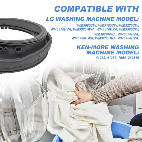Washer Door Gasket Replacement MDS47123619 For Front Load Washers No Sweat Easy Install Seal Fits WM3080CW Kenmore 41262