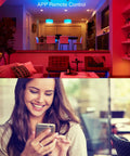 Smart Candelabra LED E12 Bulbs 4 pack with HomeKit and WiFi dimmable lighting app controlled in living room setup