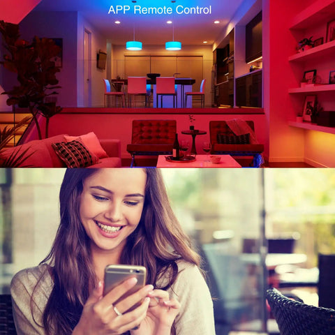 Smart Candelabra LED E12 Bulbs 4 pack with HomeKit and WiFi dimmable lighting app controlled in living room setup
