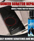 Phone Screen Scratch Remover And Glasses Scratch Repair Cream With Sponge Quick Fix Polish Paste for screens shown with scratched phone.