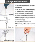 Ratchet T Handle Tap Wrench and 5 Metric Taps M3 M4 M5 M6 M8 Handy Two Way Adjustable Tapping Tool Kit usage instructions