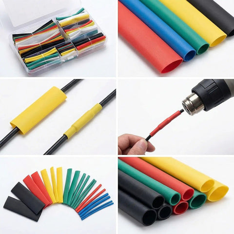 780 Piece Heat Shrink Tubing Kit With Case Assorted Colors And Sizes 2 To 1 Shrink Ratio Electrical Wire Insulation DIY