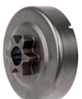 Side view of Three Eighths Inch Six Tooth Clutch Drum Sprocket Kit With Washer And E Clip For Quick Chainsaw Repairs Durable Iron Construction