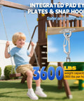 Heavy Duty Hammock Hanging Kit With Stainless Steel Pad Eye Hooks And Mounting Screws, 3600 Lbs Load Capacity for swing set installation