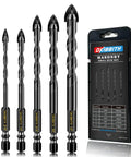 DIY Friendly Masonry Drill Bit Set For Tile Brick Glass Wood With Tungsten Carbide Tips And Hex Shank 10 Piece Kit