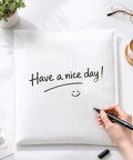 12x15 Inch Bubble Mailers 25 Pack Self Seal Padded Envelopes with 'Have a nice day!' message written on white surface