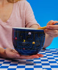 Person holding Dope Retro Maze Ramen Dinnerware Set With Ceramic Bowl And Bamboo Chopsticks, 20-Ounce Noodle Bowl