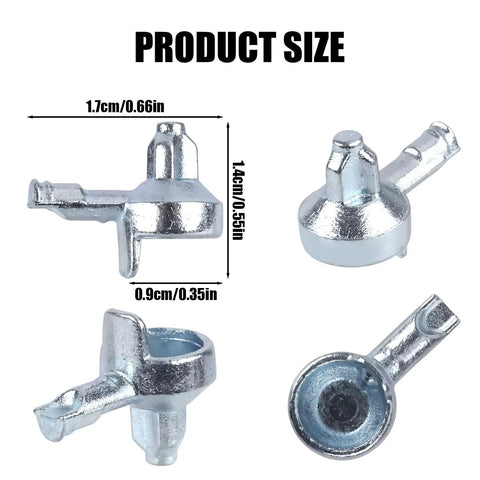 Legit Heavy Duty Zinc Alloy Shelf Pegs Replacement Pins For Classic Modular Bookshelves And Standard Shelving Units Rustproof Furniture Hardware showing product dimensions of 14 mm and 9 mm.