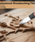 Deadly Sharp 5CR15 High Carbon Steel Marking Knife With Double Beveled Blade Solid Wood Handle Includes Leather Sheath carving wood details
