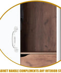 Six Pack Plastic Cabinet Handles And Drawer Pulls For Doors Modern Kitchen installed on white cabinet, crystal clear style